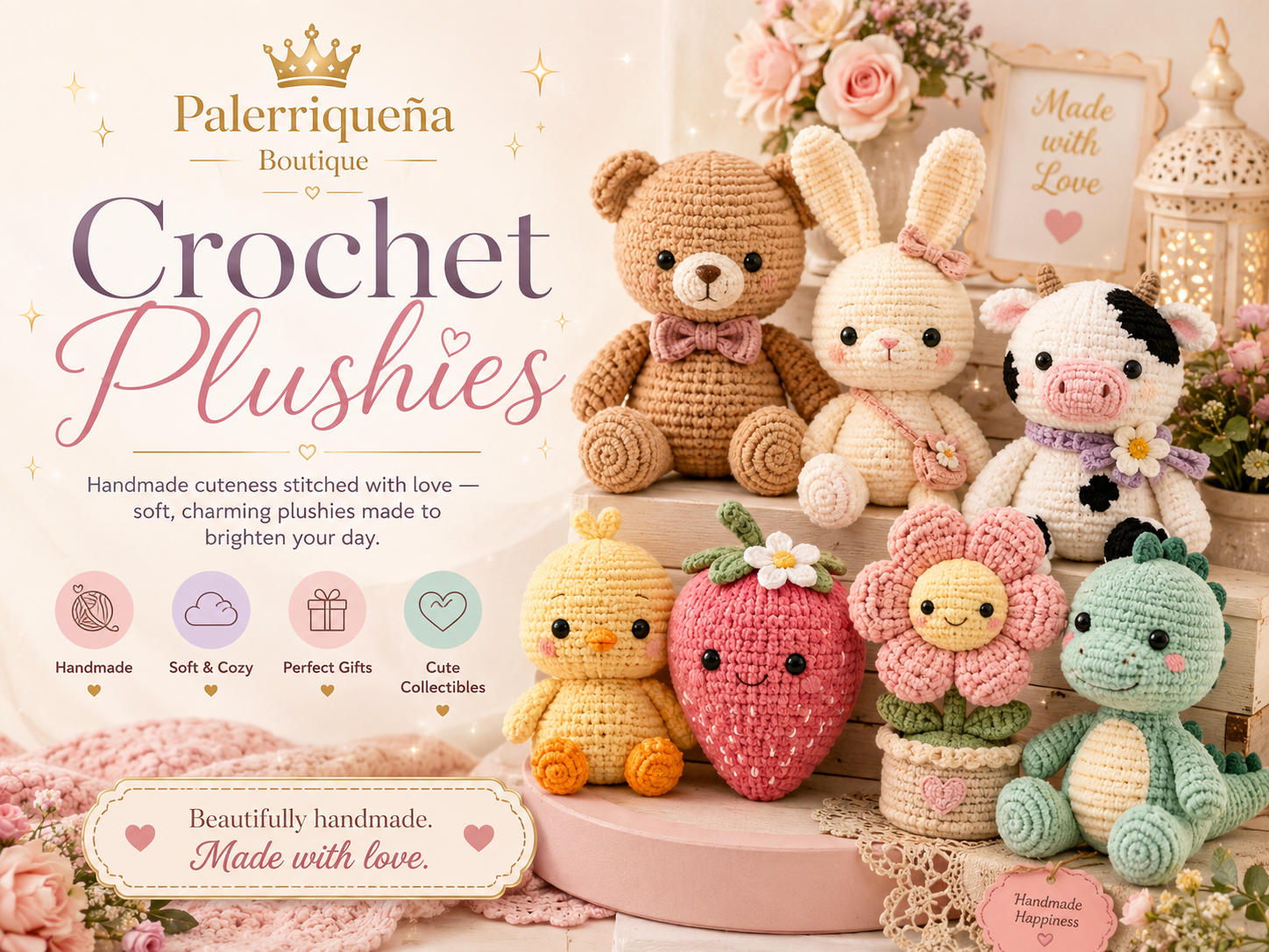 Crochet Plushies 🐮🌸